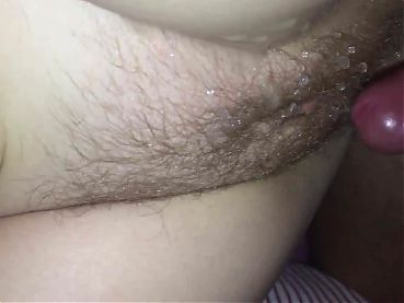 Cuckold Creampie in my hairy wife pussy